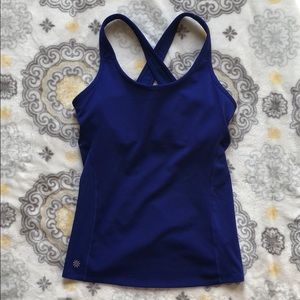 Athleta Royal Blue Built-in Shelf Bra Tank Top